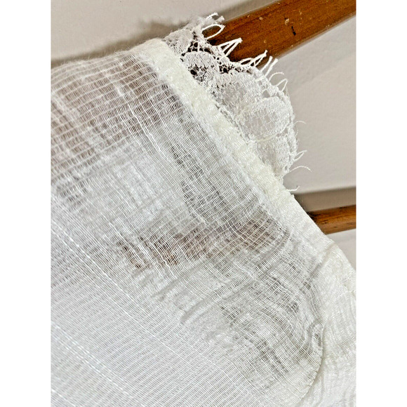 J.O.A. White Short Sleeve Romper Lace Ruffles Boho Size XSMALL - Picture 6 of 12